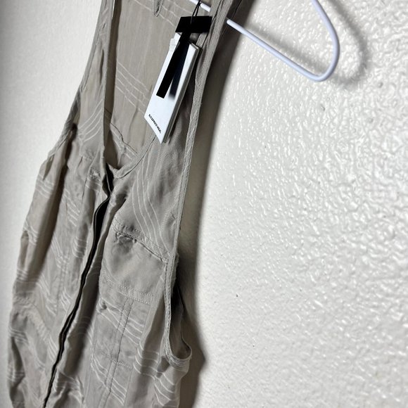 T by Alexander Wang | Dobby Stripe Smoke Romper - Picture 5 of 9